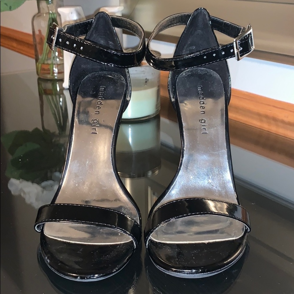 Madden Girl Dafney Black Patten Leather Heel